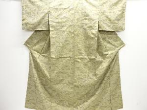 抽象家屋風景模様織り出し西陣お召着物